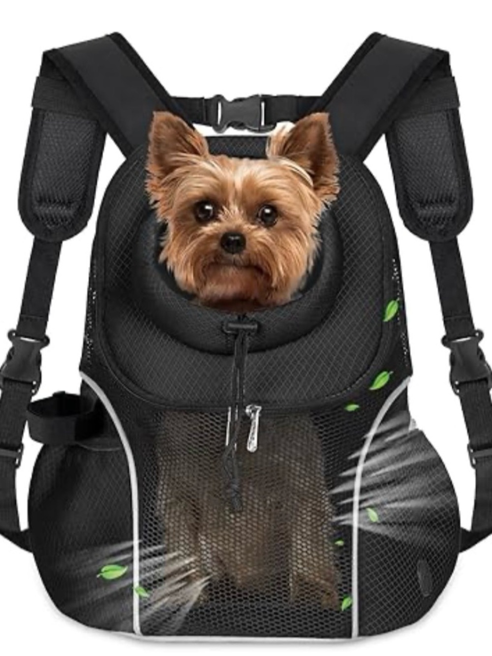 Woyoyho Mesh Pet Carrier Backpack - Reflective Safety - Black Medium BRAND NEW